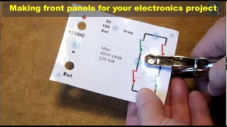 Making front panels for your electronics project