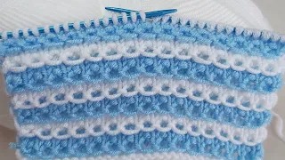 iki şiş kolay örgü model anlatımı 💐crochet knitting