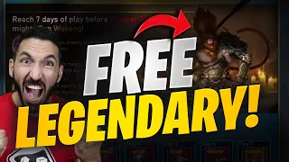 SUN WUKONG SKILLS AND STATS REVEALED! FREE LEGENDARY TO ALL! | RAID SHADOW LEGENDS