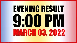 Lotto Result Today 9pm March 3 2022 Swertres Ez2