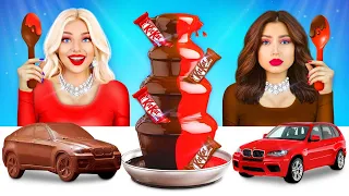 TANTANGAN COKLAT VS MAKANAN ASLI | Cuma Makan Permen! Tahan Tawa oleh RATATA COOL