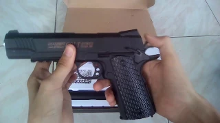 FULL METAL SPRING TYPE AIRSOFT PISTOL C.10A+UNBOXING