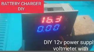 paano mag DIY ng 12v battery charger voltmeter with ammeter?