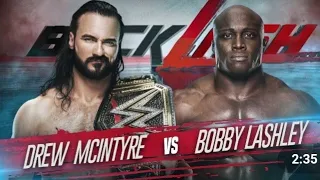 Bobby Lashley vs Drew McIntyre WWE BACKLASH [WWE 2K20]