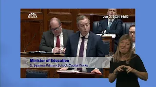 Question Time: Minister for Education Monday 3 June 2024 with BSL