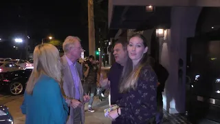 Ed Begley Jr greets Jeff Garlin outside Craigs in West Hollywood