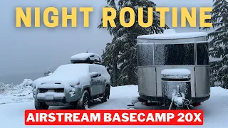 Our NIGHT time ROUTINE in an Airstream Basecamp 20x