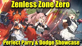 ZZZ Perfect Parry & Dodge No Damage Taken Gameplay Showcase - Zenless Zone Zero CBT 2