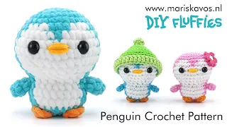 Penguin Amigurumi crochet pattern tutorial - learn how to crochet animals for beginners