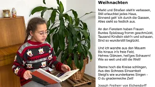 Das Gedicht "Weihnachten" von Joseph Freiherr von Eichendorff, vorgelesen von Mila I Deutsche Poesie