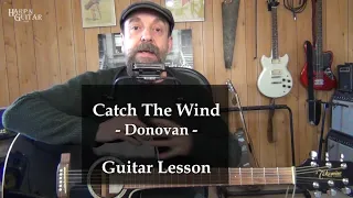 Donovan Catch The Wind Guitar Lesson with Harp N Guitar's George Goodman