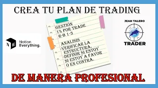 Creando tu Plan de Trading 📘 de Manera Profesional #14 Smart Money Si quieres tener éxito hazlo Así.