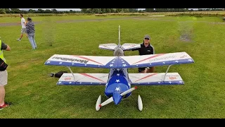 50% SCALE RC PITTS CHALLENGER - GP 176cc EVO FLAT TWIN DISPLAY - DARREN WOODSPRING WINGS SHOW - 2019