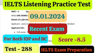 IELTS LISTENING PRACTICE TEST 2024 With Answers | ACTUAL TEST- 288