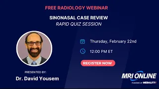 Noon Conference with Dr. David M. Yousem - Sinonasal Case Review: VITAMIN C&D