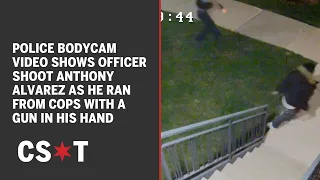 Police bodycam video shows officer shoot Anthony Alvarez as he ran from cops with a gun in his hand