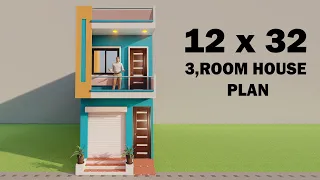 निचे दुकान ऊपर मकान,3D 12*32 dukan or ghar ka naksha,3D shop plan,12 by 32 makan ka naksha in 3D