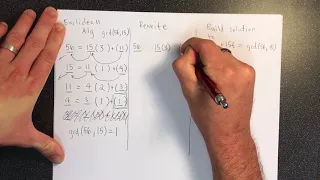 Extended Euclidean Algorithm Example