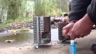 Large Ikea hobo stove build and burn demo