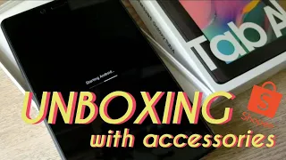 samsung tab A 8.0 (2019) NO S PEN! unboxing + accessories | shopee haul malaysia 🇲🇾