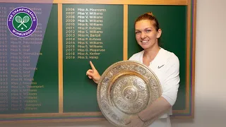 Wimbledon 2019 Champion Simona Halep walks through Centre Court