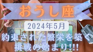 【牡牛座】2024年5月✨♉︎✨🎏宇宙から思わぬプランやひらめきのギフトが降ってくる🎁大きな豊かさを得られる種♡を積極的にキャッチして🤲！あなたらしくスタートしよう❤️‍🔥