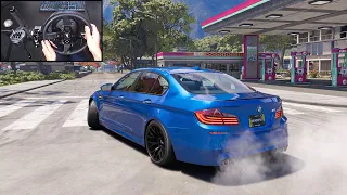 BMW M5 Street Drifting - The Crew Motorfest (Steering Wheel) Gameplay