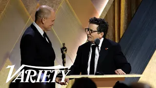 Woody Harrelson Presents Michael J Fox with Honorary Oscar at the Governors Awards