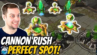 Cannon Rushed RIGHT in his MAIN BASE! | Cannon Rush in Grandmaster #44 StarCraft 2