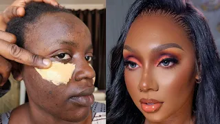 Bomb 💣😳 Makeup Transformation | Cirurgia Plastica 💉💉 Makeup & Gele | Makeup Tutorial 🔥🔥😱