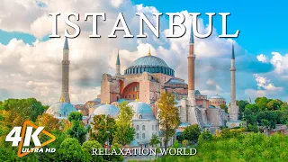 FLYING OVER ISTANBUL 4K UHD - Relaxing Music Along With Beautiful Nature Videos - Natural Landscape
