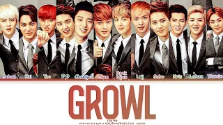 Growl (으르렁) - EXO [Color Coded Lyrics Han/Rom/Esp|| Slips_hyxkai]