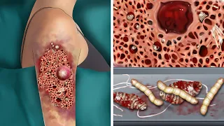 ASMR Remove Worm Infected Arm | Deep Cleaning Animation