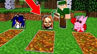 NÃO ESCOLHA O TÚMULO ERRADO NO MINECRAFT!! (PEPPA PIG, CHUCKY, SONIC.EXE)