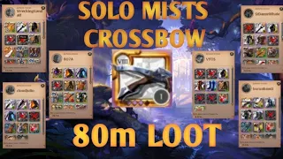 Solo mists | Light Crossbow | 80m Loot | Only 8.3 kills | Albion Online