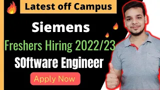 Siemens Mega Hiring Drive | 2022 2023 Batch Hiring | Latest Off Campus Job | Fresher |