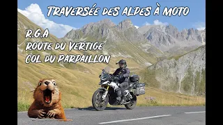 Traversée des Alpes a moto, col du Parpaillon et route du vertige