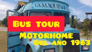 BUS TOUR MOTORHOME DEL AÑO 1963. FAMILIA VIAJERA DE LA PATAGONIA, ARGENTINA.