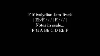 F Mixolydian Jam Track