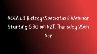 NCEA Level 3 Biology: Speciation AS 91605