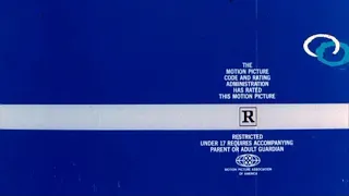 Rated R-RESTRICTED damaged film rating bumper with scratches (1972)