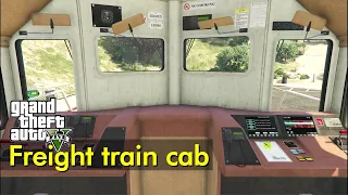 Freight train cab interior tour | GTA V