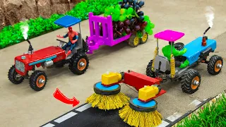 Diy tractor making mini Amazing Modern Street Sweeper Machines | diy tractor machine | @Sunfarming