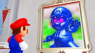 What happens when Mario enters the Shadow Mario Painting in Super Mario Odyssey?