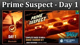 NFS No Limits | Vault Event | Prime Suspect - Dodge Charger R/T | Day 1