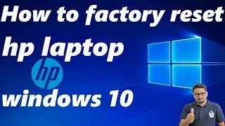 Hindi || How to factory reset hp laptop windows 10