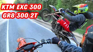 Покатушка по карьерам и горам GR8 300 2T и KTM EXC 300