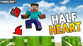 Surviving the HALF HEART Challenge in Minecraft