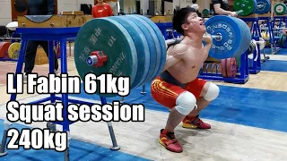 LI Fabin (61kg) 240kg Back Squat