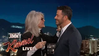 Diane Keaton Shows Jimmy Kimmel How She Wants to Be Kissed